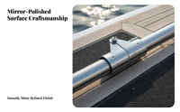 Bimini Top Jaw Slide Rust Proof Boat Canopy Tube Clamp Mirror Polished Boat Cover Frame Fitting Heavy Duty for Yacht Owners, DIY Enthusiasts, Yachts, Boats, Sunshade Canopies, Docks