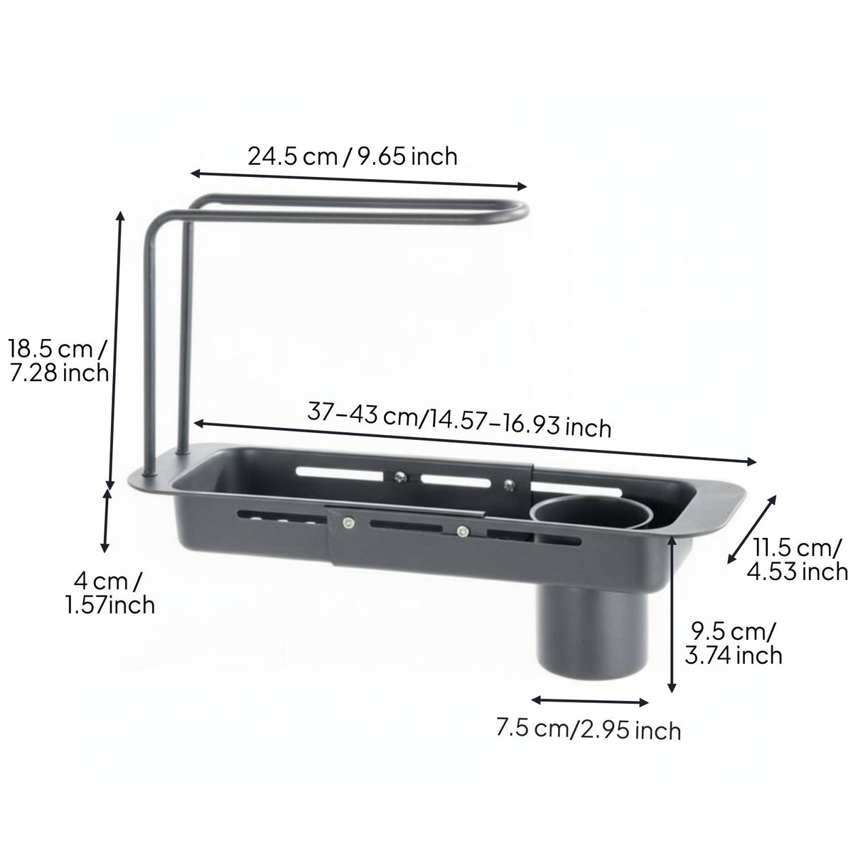 Telescopic Sink Rack Easy Installation Expandable Sink Organizer Large Capacity