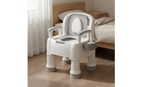 Bedside Commode Chair Non Slip Feet Adult Toilet Chair Adjustable Height Bedside Commode for Women, Indoor