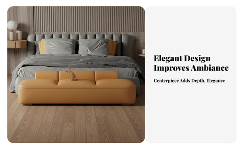 Comfortable Upholstery End of Bed Bench Versatile Use Minimalist Long Stool High-Density Foam Padding Modern Bedroom Bench Solid Wood Frame for Apartment Dwellers, Interior Designers, Dressing Room, Walk-in Closet, Entryway, Under Window
