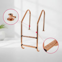 Stainless Steel Pool Ladder Easy to Install Pool Ladder with Handrails Resistant for Families, Swimming Pools