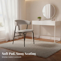 Violin Posterior Chair Modern Minimalist Design Dining Seat Firm-Density Foam Padding Multifunctional for Apartment Dwellers