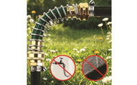Garden Hose Extender with Spring Safeguarding Hardware Leak-Resistant