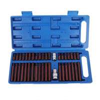 40 Pieces Hex Bit Socket Set Various Sizes Bits Multi-Lobed Bit Driver Set Easy to Carry for Mechanics