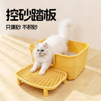 PAWSARTI Plastic Cat Litter Mat with Raised Edge, Waterproof, Indoor Use