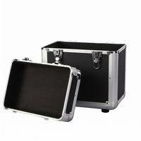 Aluminum Vinyl Records Storage Case Dark Interior Lining Lockable Storage Case Structured Organizer