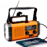 Portable Solar Hand-Crank Radio with Full Band Reception, 4000mAh Battery