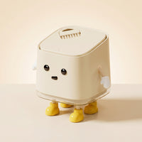 Desk Trash Can with Lid Plastic Mini Waste Bin Compact for Bedside Table