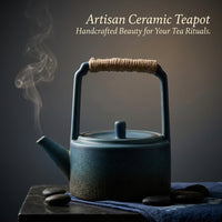 Handmade Ceramic Teapot, Light Luxury Retro Style