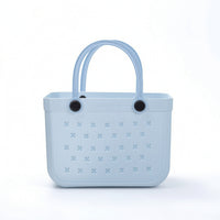 Tote Basket Open-Top Plastic Tote with Handles Lightweight for Pool