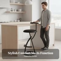 T-Backrest High Stool Nordic Aesthetic Counter Chair Long-Lasting Construction