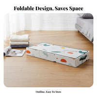 Foldable Under-Bed Clothes container slimline Design Underbed Storage Bag Space-Saving Organizer Box Multi-Functional for Students, Renters, homeowners, Bedroom, Closet, Dorm Room
