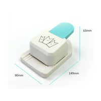 Handheld Paper Label Punch Flat Base Crown-Shaped Label Punch Rounded Corners