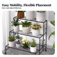 Tiered Flower Ladder Sturdy Frame Multi-Tier Ladder Stand Easy Assembly