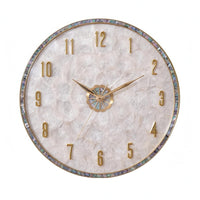 Shell Dial Clock Gold Numerals Timekeeper Simple Style Home Decor