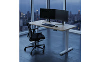 Single Motor Electric Standing Desk Wooden Top Height Adjustable Desk Metal Frame Height Adjustable Table T-Shaped Base