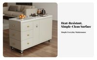 Rolling End Table with Wheels Rolling Refreshment Station Mobile Design Household Furniture for Homeowners, Office Workers, Living Room, Small Areas