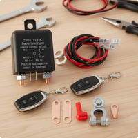 12V Battery Disconnect Switch with Remotes 200A Distant Battery Disconnect Switch Easy Installation Anti-Theft for Vehicles