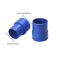 Stepped Ribbed Hose Connector 2-Inch Cylindrical Adapter Fitting Sturdy Plastic