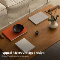 Wabi-Sabi Design Block Leg Center Table Japanese Aesthetic Household Furniture Vintage Look Rustic appeal for Tea lovers, Guesthouse Owners, Interior Designers, Living Room, Lounge Area