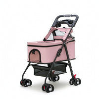 Pet Stroller with Detachable Carrier Lightweight Dog Pram for Car Travel