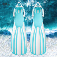 Long Fins for Diving with Silicone Straps