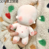 棉花娃娃有骨架现货素体DIY正常体20CM体公仔馒头坐姿长腿海星体