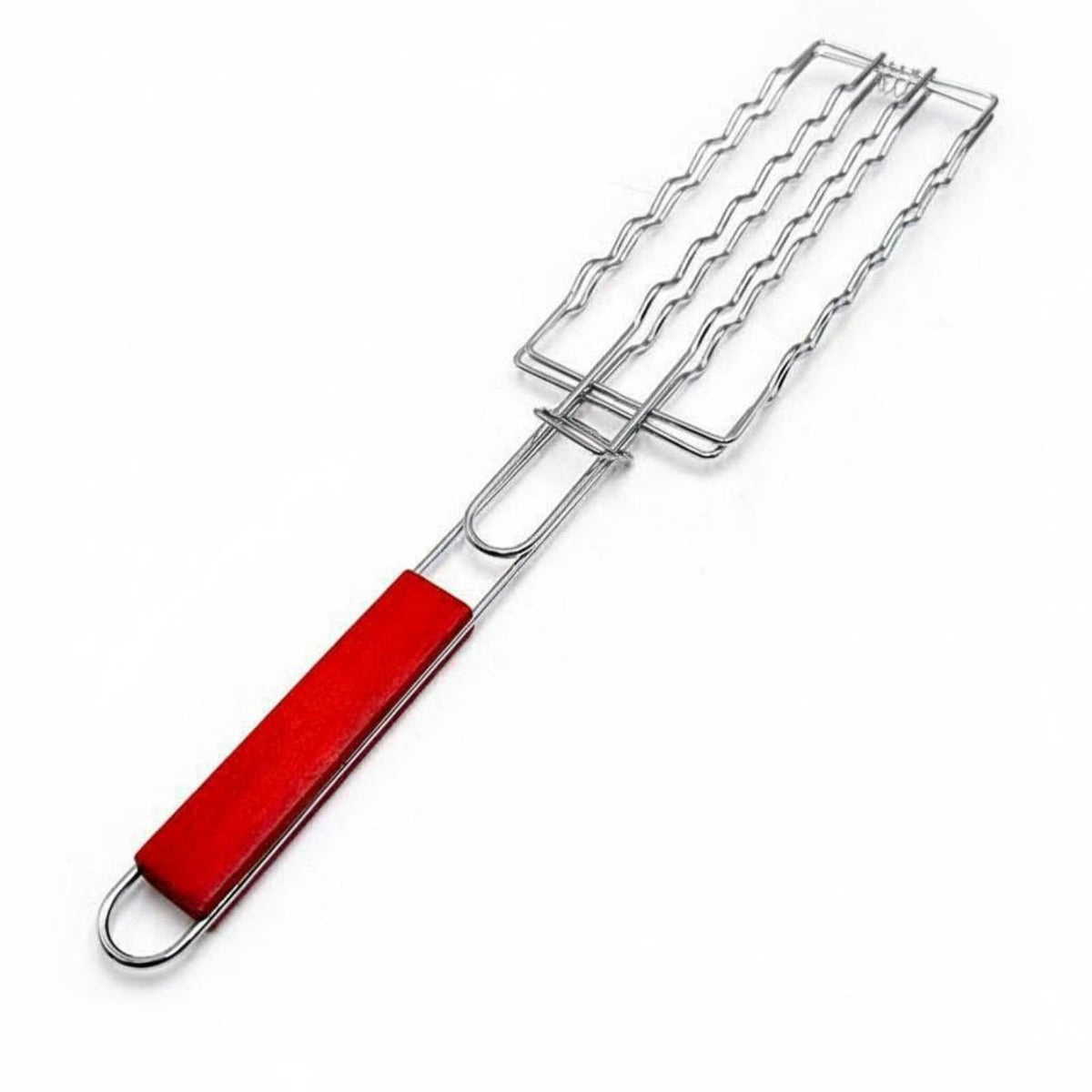 Non-Stick Long Handle BBQ Basket Portable Sausage Griller Rack Easy to Use for Camping, Barbecue, Outdoor