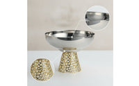 Fruit Bowl with Pedestal Mirror-Polished Pedestal Bowl Decorative for Kitchen