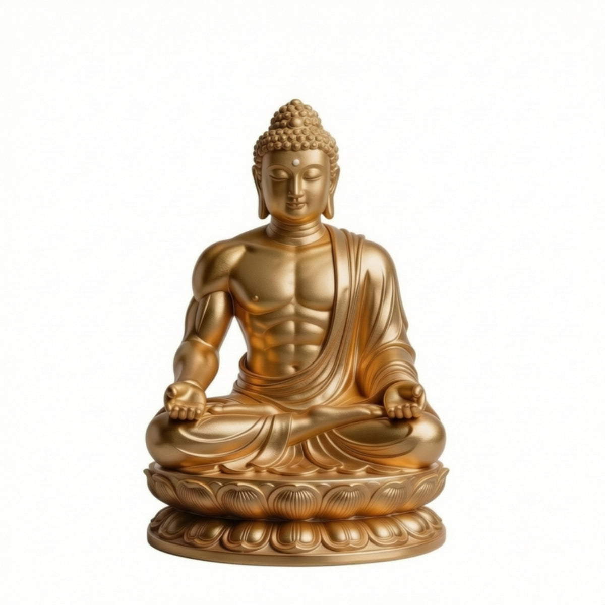 Statue with Lotus Pedestal Zen Buddha Figurine Long-Lasting for Entryway