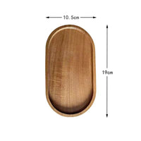 Nordic Style Acacia Wood Oval Serving Tray with Heat Insulation
