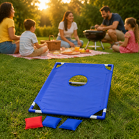 Bean Bag Toss Garden Games, 57x58x18.5cm Outdoor & Indoor Play for Kids 4-6 Years, Easter Games for Families
