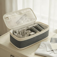 Structured Styling Tool Storage Bag Zippered Styling Tool Organizer Portable Hair Dryer Case with Handle Safeguarding for Travelers, Hairstylists, Travel, Salon