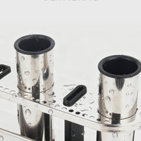 3 Tube Rod Holder Mirror Finish Stainless Steel Rod Rack Easy Install for Anglers