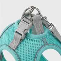 Dog Harness and Cat Harness with Dog Leash and Cat Leash Set, Nylon Vest Style Comfort No Pull Reflective Harness for Training Small Pets Outdoor