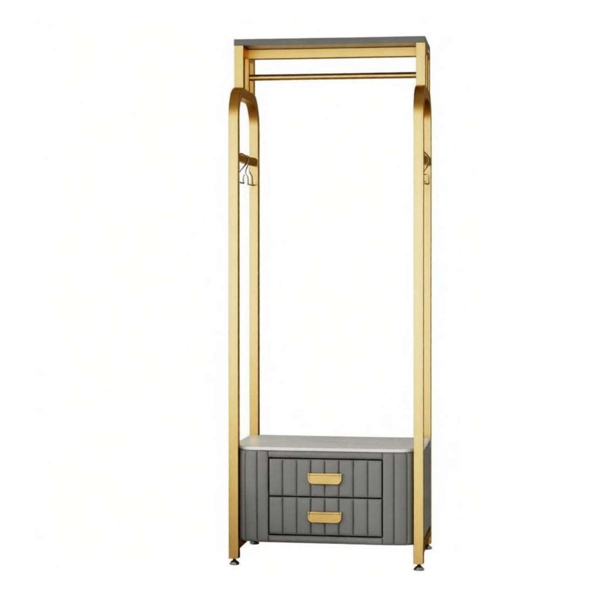 Wardrobe Rack with Drawers Multi-Functional Complimentarystanding Wardrobe System Space-Saving Anti-Collision Design