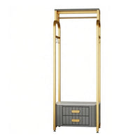Wardrobe Rack with Drawers Multi-Functional Complimentarystanding Wardrobe System Space-Saving Anti-Collision Design