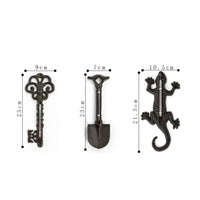 Cast Iron Gecko Thermometer Indoor Outdoor Use Rustic Gecko Wall Decor for Patio