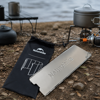 Camp Wind Screen Stove Windshield, Outdoor Windbreak, 84.5×24cm, 10-Piece Linked, Lightweight Foldable