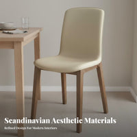 Upholstered rearrest Seat Nordic Aesthetic Upholstered Side Chair Minimalist design Armless for Homeowners, Interior Designers