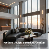 Curved Sectional Sofa Set Luxury Design 3-Piece Curved Reception Set configurable configuration business-grade Furniture for Homeowners, Families, Lobby, Office