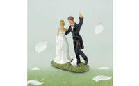 Wedding Cake Topper Resin Soccer Wedding Topper Hand-Painted Couple Statue for Couples