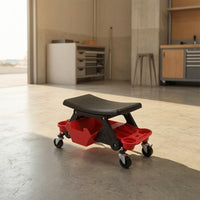 Detailing Stool Comfortable Automotive Stool with Storage Drawers Stable Creeper Seat with Trays for Mechanics