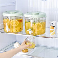 食品级夏季果茶柠檬茶冷水壶大容量冷泡果汁壶带龙头放冰箱凉水桶