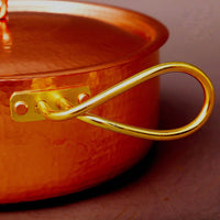 Copper Pot with Lid Elegant Hammered Copper Pot Cookware for Home Cooks
