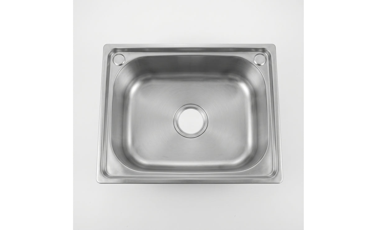 Single Bowl Kitchen Sink Brushed Stainless Steel Sink Thickened for Builders