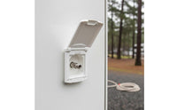 RV Fast Attach Water Inlet 180° Flip Cover RV Exterior Shower Box Travel Trailer Water Hookup Cover Easy Installation