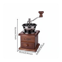 No Electricity Needed Manual Coffee Grinder Adjustable Grind Size Hand Crank Coffee Grinder Portable for Travel, Camping