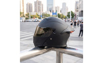 Modular With | DOT Approved, Scratch-Resistant, Modular Helmet with Rear LED Lights, for Street Riding