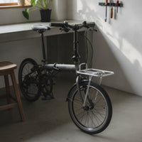 Cylindrical Folding Bike Front Rack Lightweight Front Carrier Rack 15kg Capacity Long-Lasting for City Commuting